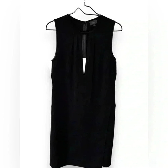 Women's BR Monogram sleeveless cutout sheath dress in black/white size 10 - Picture 2 of 15